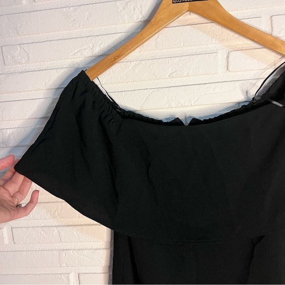 Charles Henry Black Off the Shoulder Flowy Ruffle Mini Dress, Women’s Size XS - Picture 12 of 13